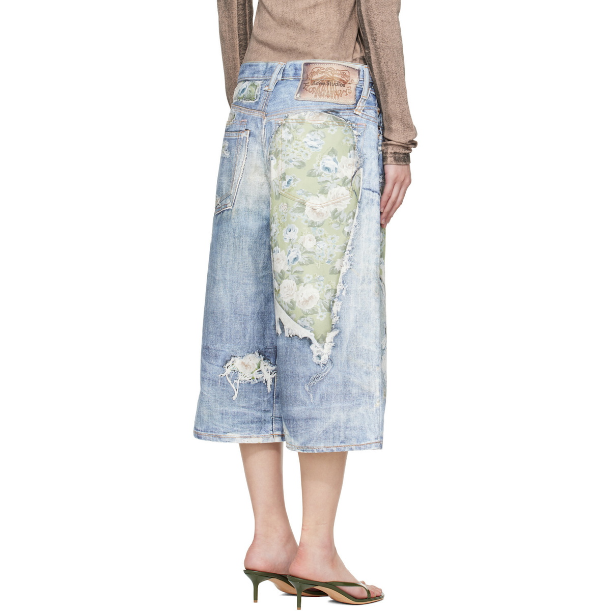 Acne Studios Blue Trompe-l’Oeil Denim Shorts