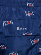 KITON All Over Logo Swim Shorts