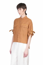 120% Lino Shirt In Brown Linen