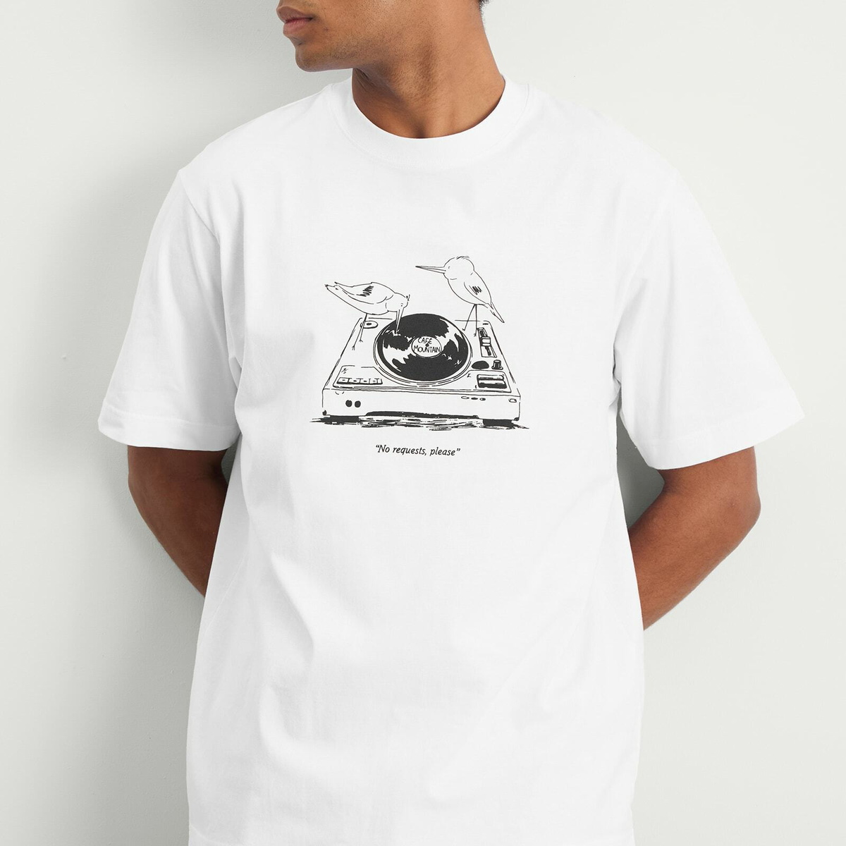Café Mountain Men's No Requests T-Shirt in Natural