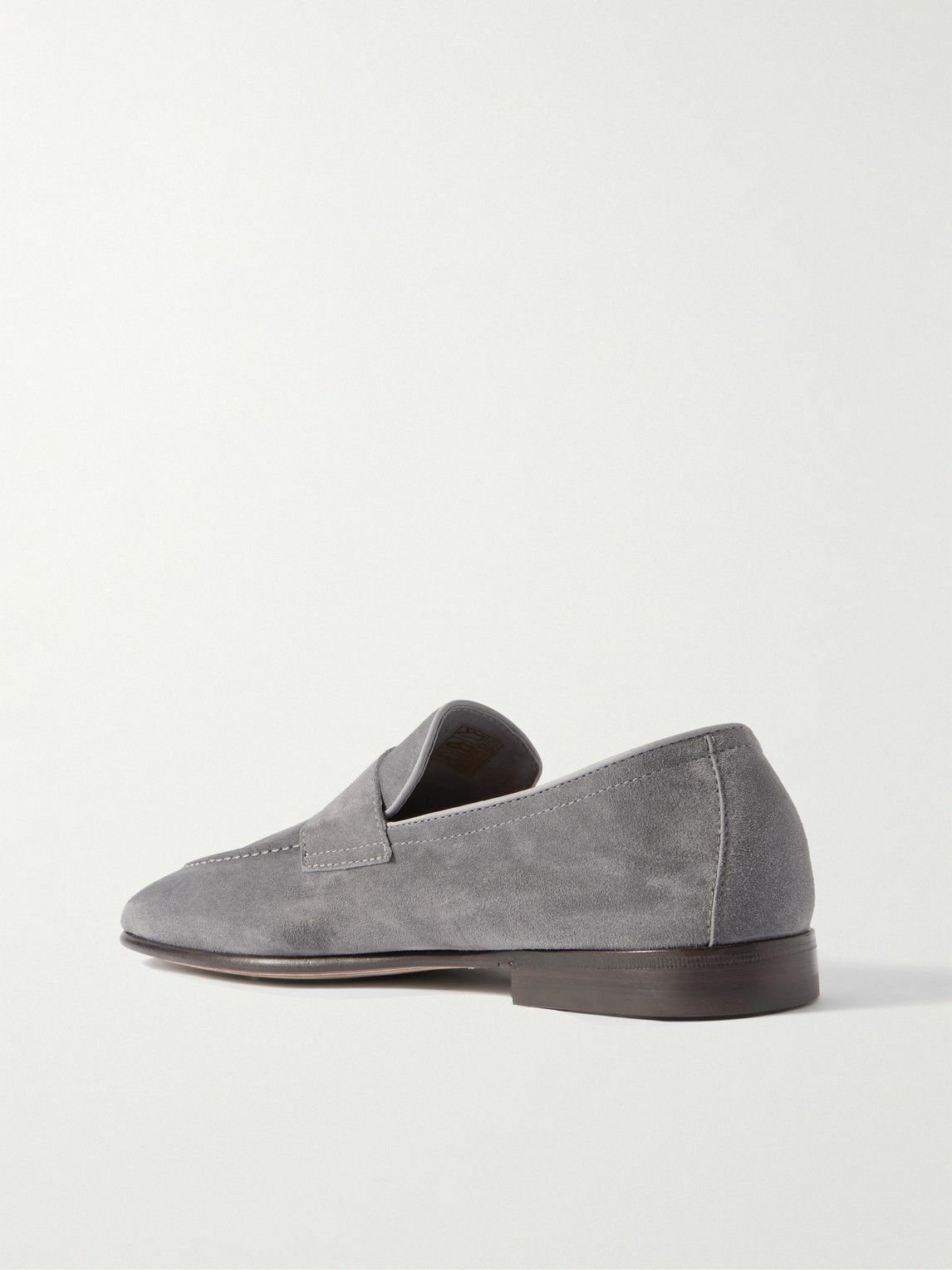 Brunello Cucinelli - Suede Penny Loafers - Gray Brunello