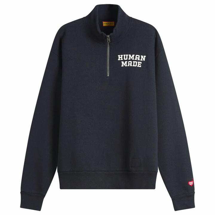 Photo: Human Made Men's Half-Zip Sweatshirt in Navy
