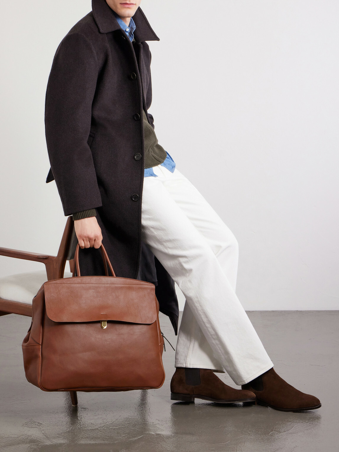 Bleu de Chauffe - Zoom Full-Grain Leather Weekend Bag