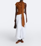 Christopher Esber Vienna draped scarf-detail jersey top