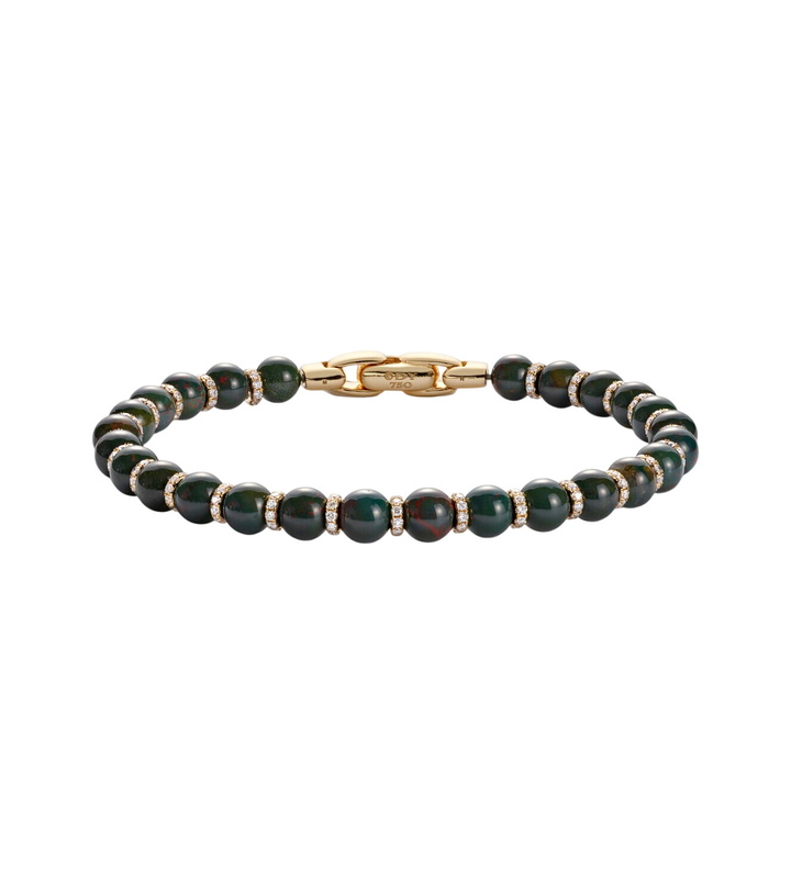 Photo: David Yurman Spiritual 18kt gold bracelet with bloodstones and diamonds