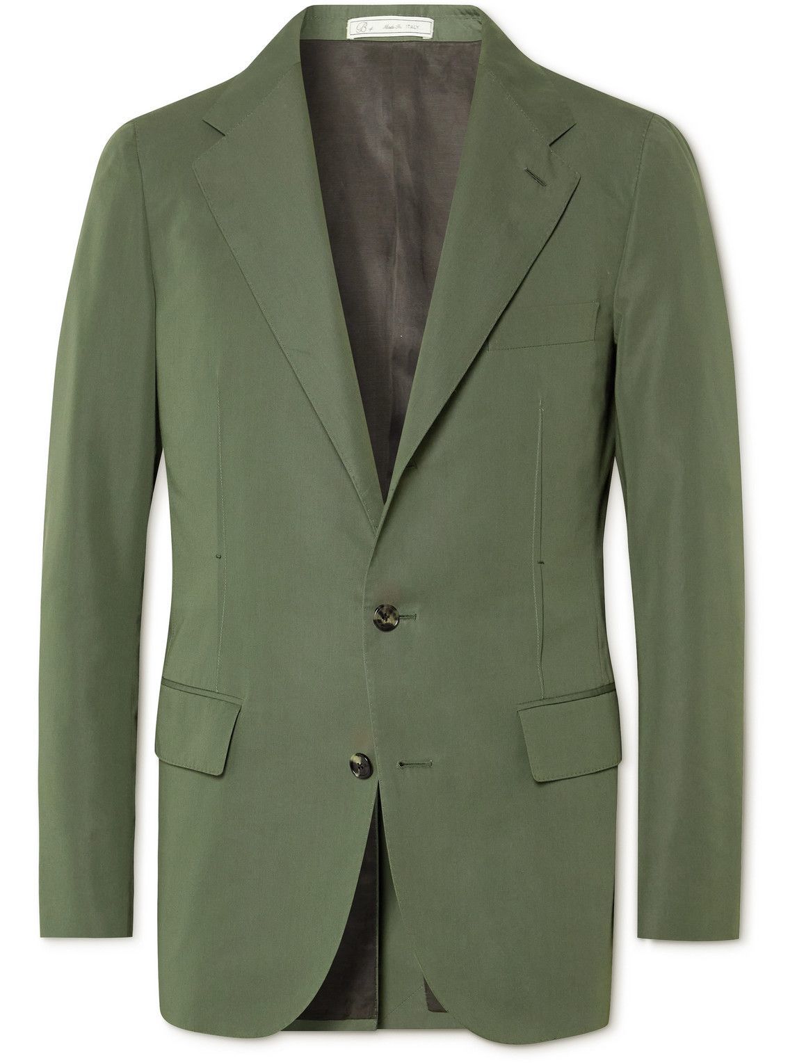 UMIT BENAN B - Cotton and Silk-Blend Blazer - Green