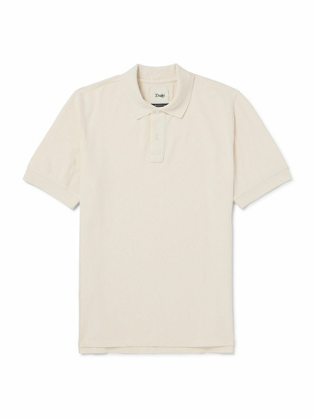 Photo: Drake's - Cotton-Piqué Polo Shirt - Neutrals