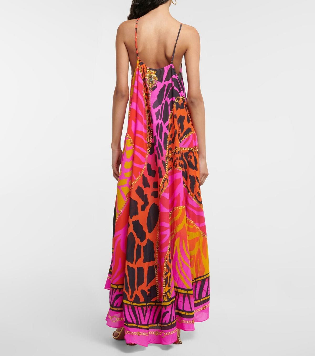 Camilla Giraffe-print silk maxi dress Camilla