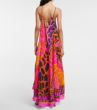 Camilla Giraffe-print silk maxi dress