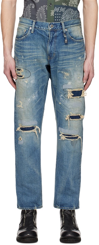 Photo: FDMTL Blue Slim-Fit Jeans