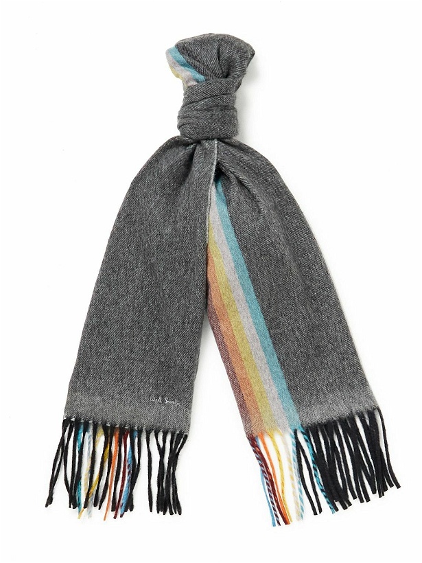 Photo: Paul Smith - Fringed Striped Cashmere Scarf