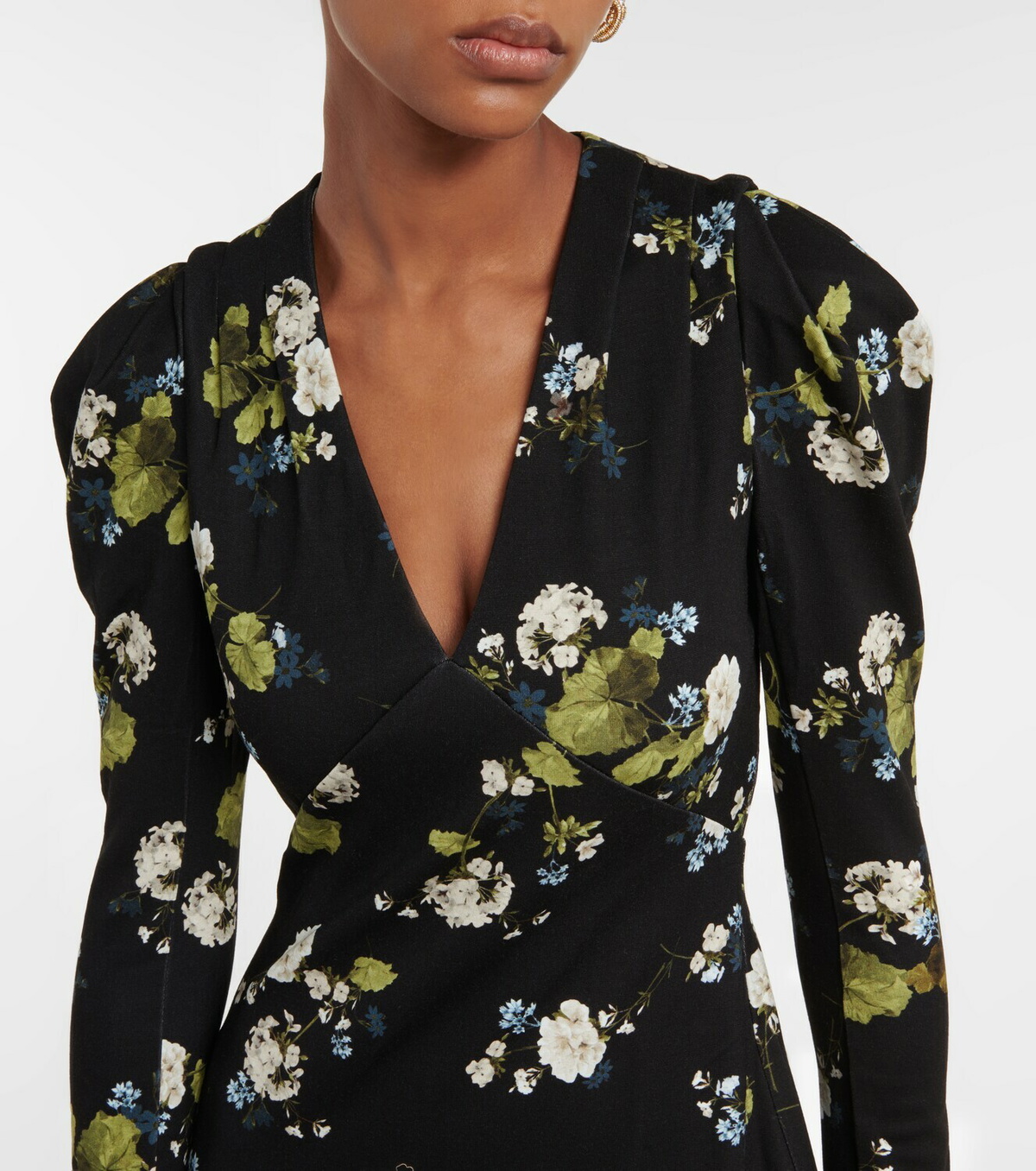 Erdem - Sophie floral jersey-blend midi dress Erdem
