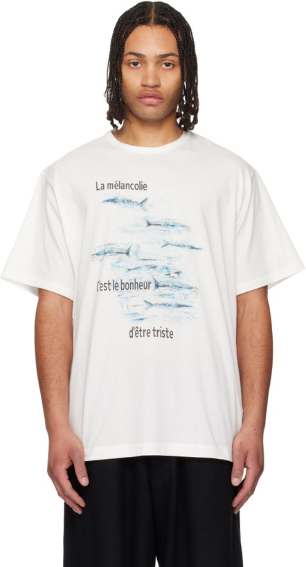 Photo: YOHJI YAMAMOTO Off-White 30/- Combed Plain Stitch Short Sleeve T-shirt