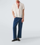 Bode Skiers linen bowling shirt