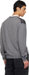 Lanvin Gray Bicolor Cardigan