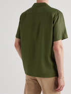 Frescobol Carioca - Angelo Camp-Collar TENCEL Lyocell Shirt - Green