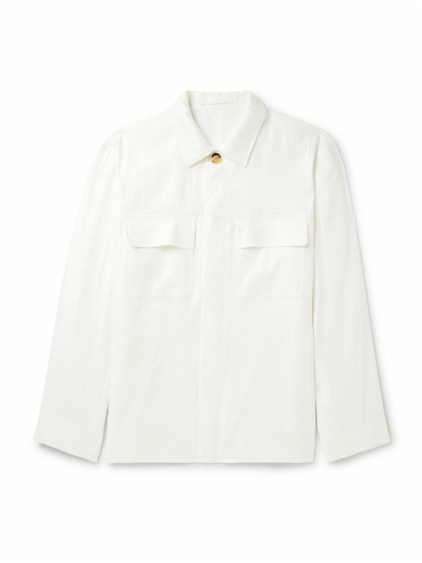Photo: Lardini - Linen-Blend Overshirt - White