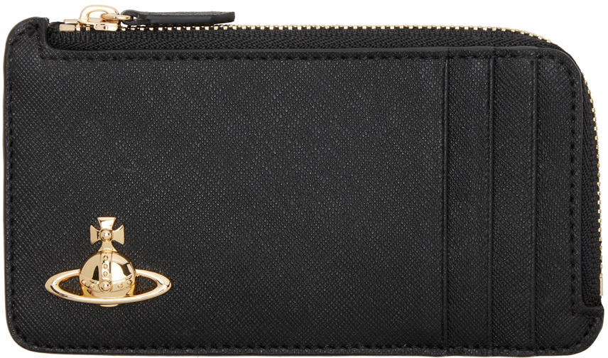 ★Vivienne Westwood★ Zipper Card Holder Black 5402000HWS000 Vivienne Westwood Black Zip Card Holder Vivienne Westwood