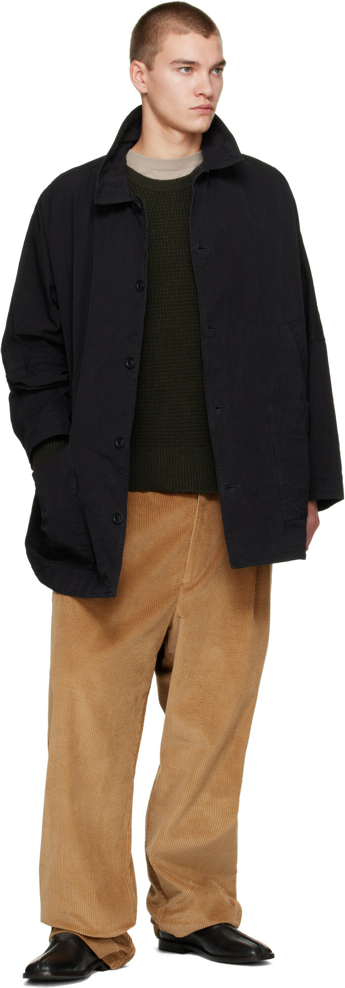 CASEY CASEY Black Double Cot Weiping Jacket
