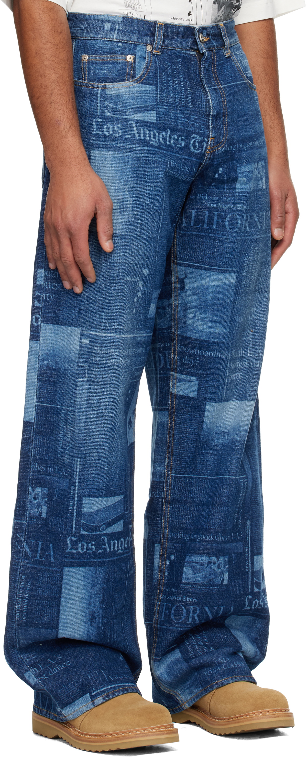 Palm Angels Blue LA Times Edition Jeans