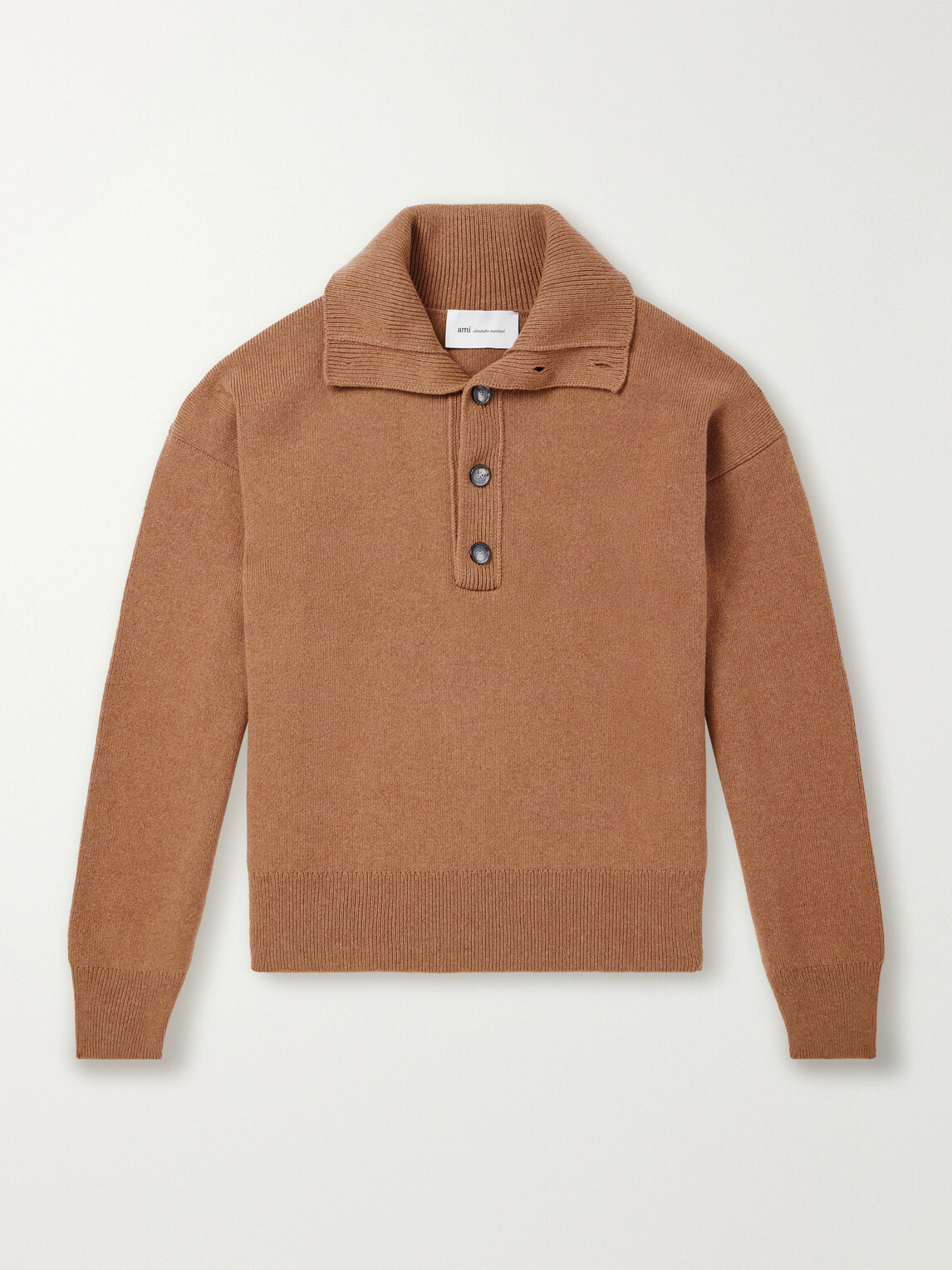 AMI PARIS - Merino Wool Sweater - Brown