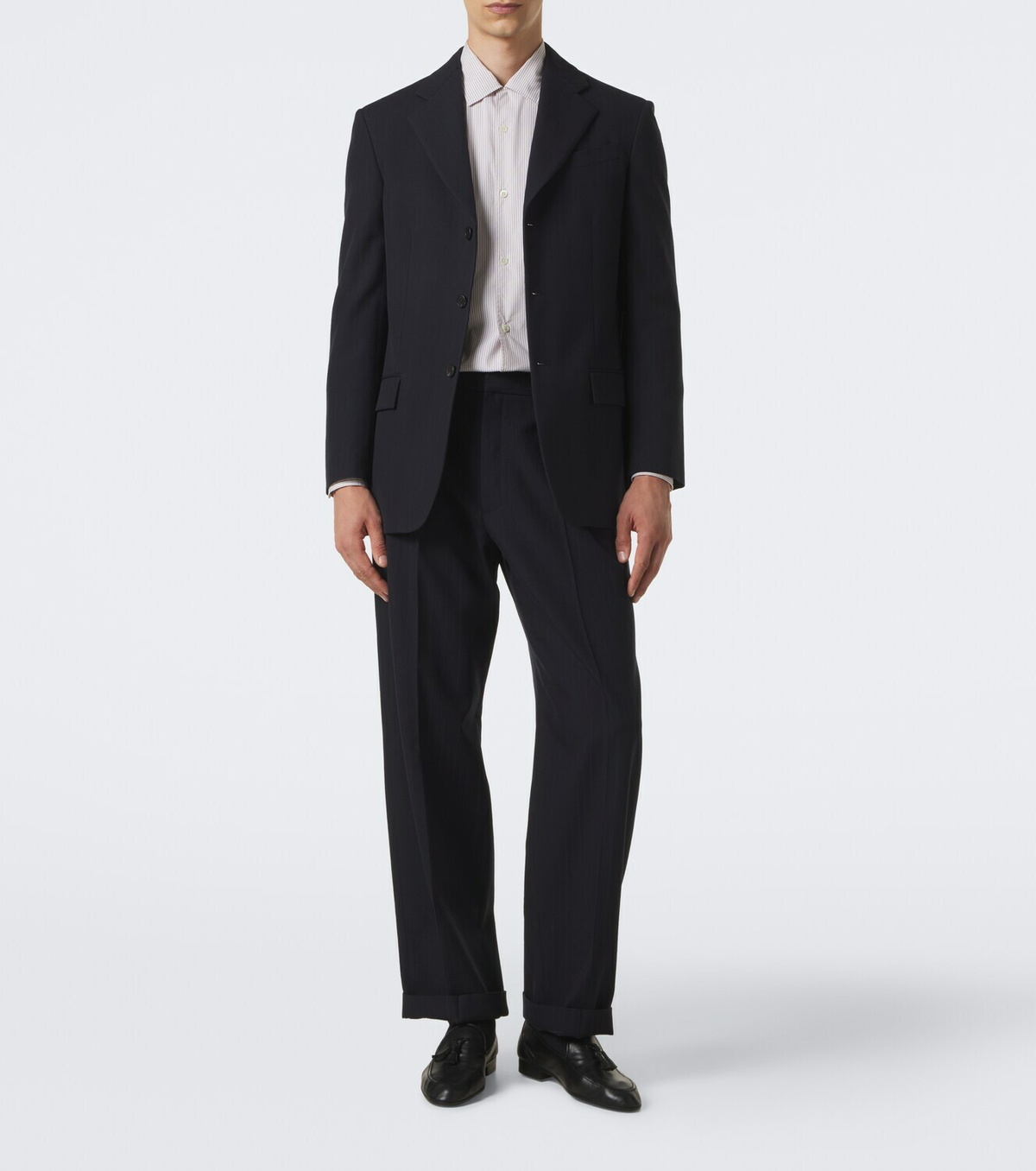 The Row Tavel pleated wool and cashmere straight pants