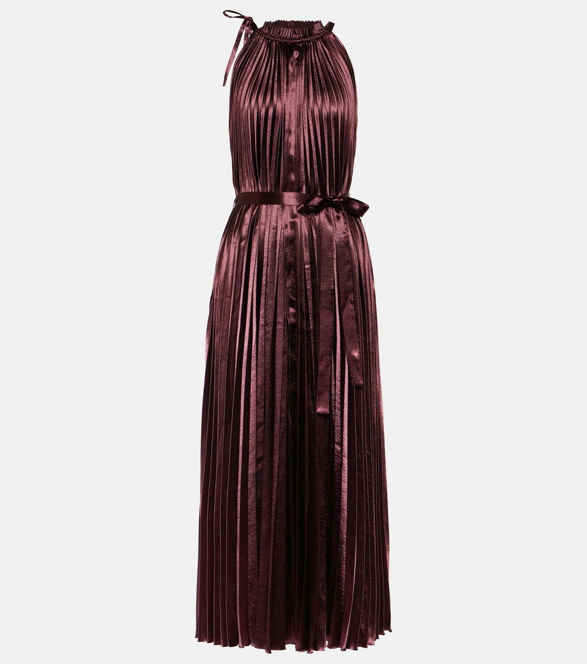 Ulla Johnson Amiko pleated satin midi dress Ulla Johnson