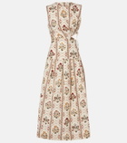 Agua by Agua Bendita Otoño Andes floral cotton midi dress