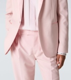 McQueen Silk-trimmed wool and mohair slim pants