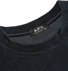 A.P.C. - Jérémie Cotton-Blend Velour Sweatshirt - Navy