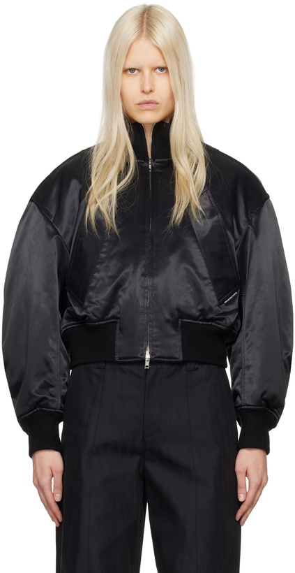 Photo: Alexander Wang Black Slanted Bomber Jacket