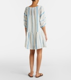 Velvet Selita tiered cotton jacquard minidress