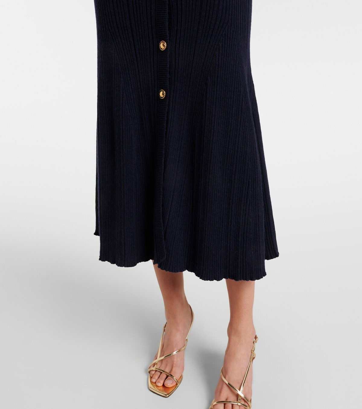 Self-Portrait Ribbed-knit midi dress Self-Portrait
