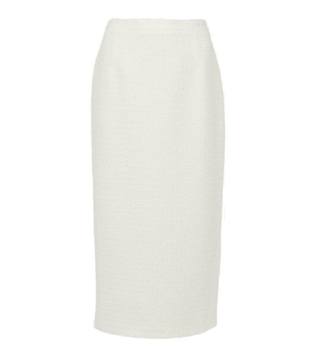 Alessandra Rich Checked tweed bouclé pencil skirt Alessandra Rich