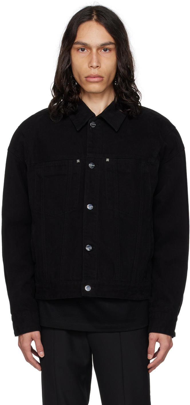 Wooyoungmi Black Paneled Denim Jacket Wooyoungmi