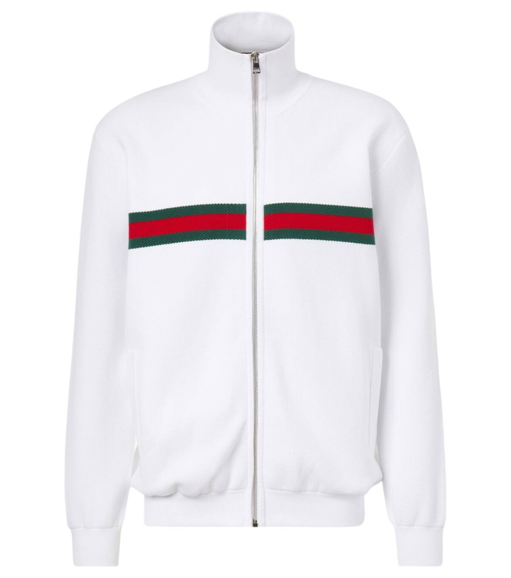 Photo: Gucci Web Stripe cotton-blend track jacket
