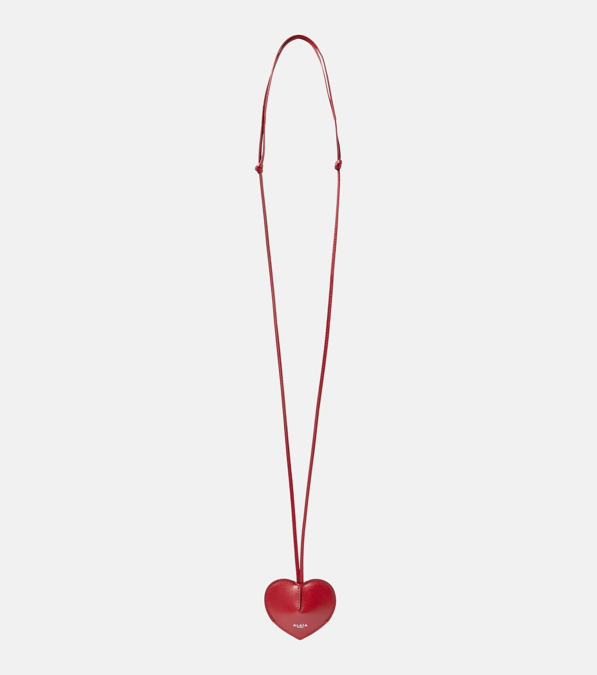 Alaïa Le Coeur leather keychain with strap ALAÏA