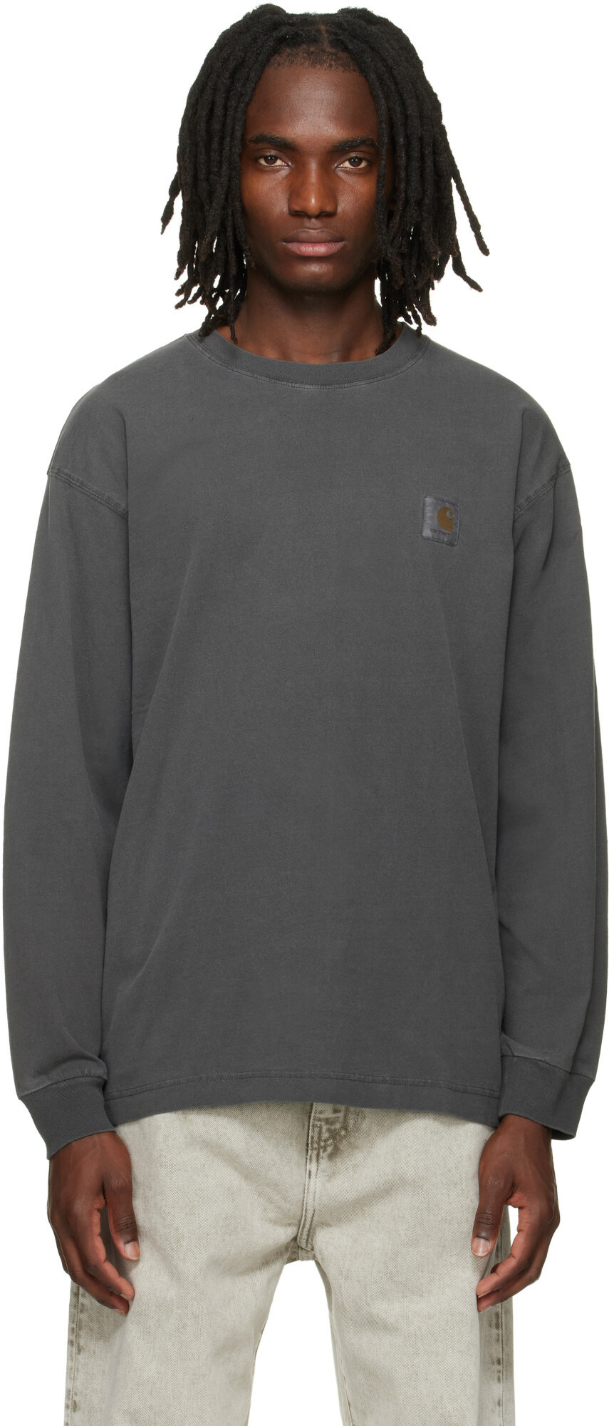 Carhartt Work In Progress Gray Long Sleeve Nelson T-shirt