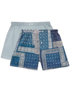 Anonymous ism - Two-Pack Cotton Boxer Shorts - Blue