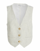 Forte_forte Womens Tailored Vest Light in Grey