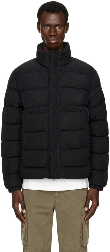 Photo: C.P. Company Black Chrome-R Hooded Goggle Lens Down Jacket