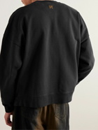 Palm Angels - Foggy Logo-Print Cotton-Jersey Sweatshirt - Black