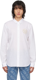 Versace Jeans Couture White V-Emblem Shirt