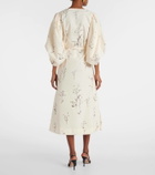 Altuzarra Corrie belted floral cotton midi dress