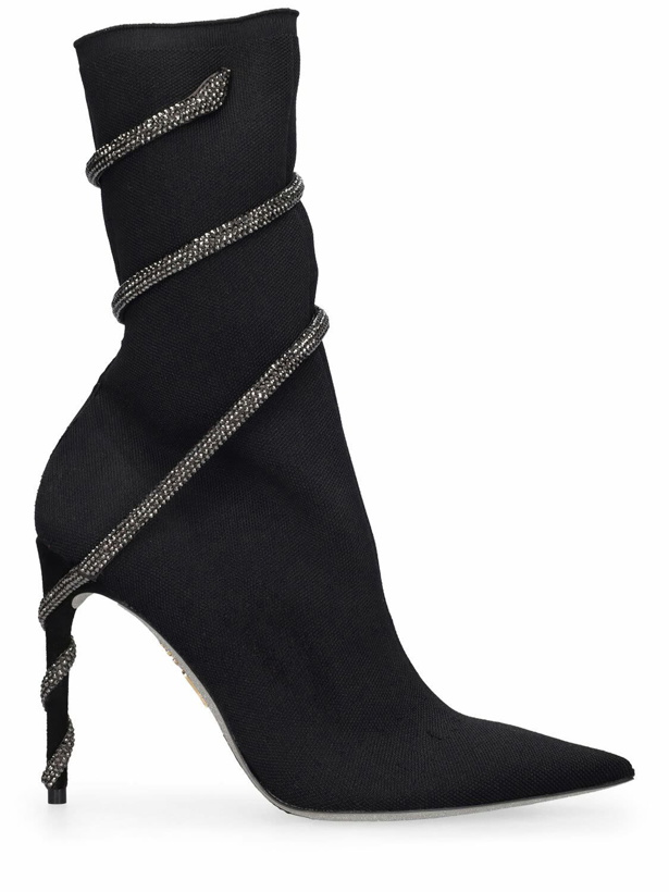 Photo: RENÉ CAOVILLA 105mm Knit & Crystals Sock Boots