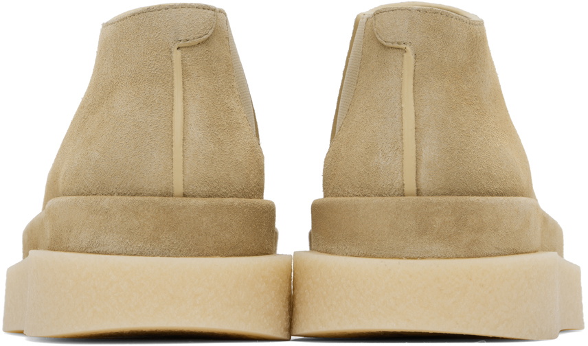 Jil Sander Beige Thick Suede Loafers
