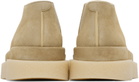 Jil Sander Beige Thick Suede Loafers