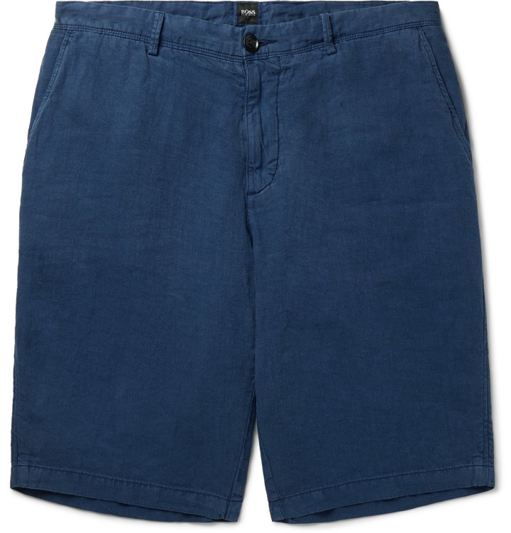Photo: Hugo Boss - Linen Shorts - Blue