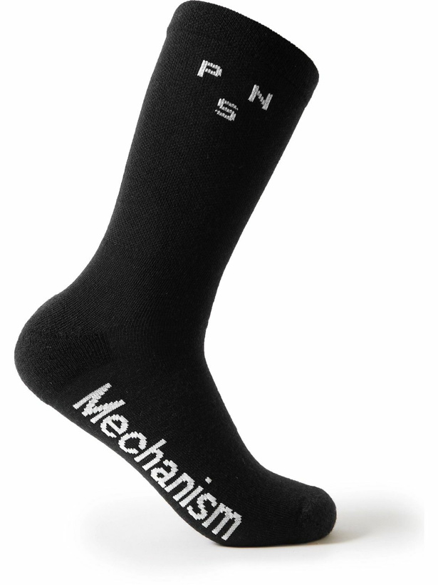 Photo: Pas Normal Studios - Mechanism Thermal Merino Wool-Blend Cycling Socks - Black