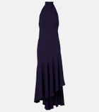 Alaïa Asymmetric halterneck midi dress